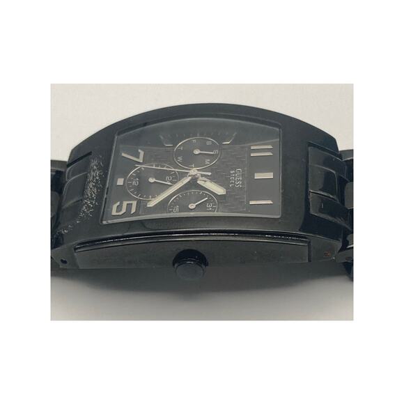 Guess Steel G10550G Mens Watch 33mm - New Battery - Day Date WR Wrist 6.25 - Picture 7 of 12